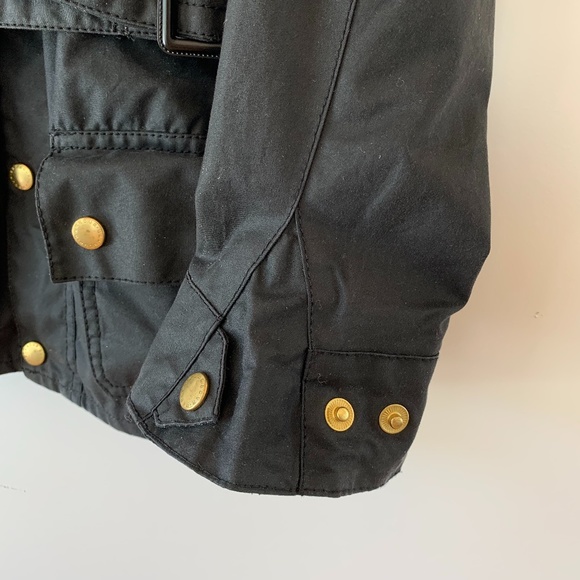 BARBOUR INTL BOYS/GIRLS WAXED JACKET/RAINCOAT